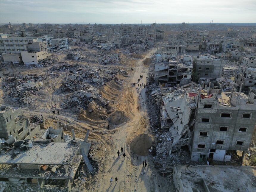 View of destruction in Rafah, southern Gaza Strip, January 2025. © 2025 UNRWA Photo by Ashraf Amra